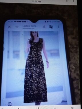 Jessica London              Denim Cheetah Maxi Dress -size 14WP